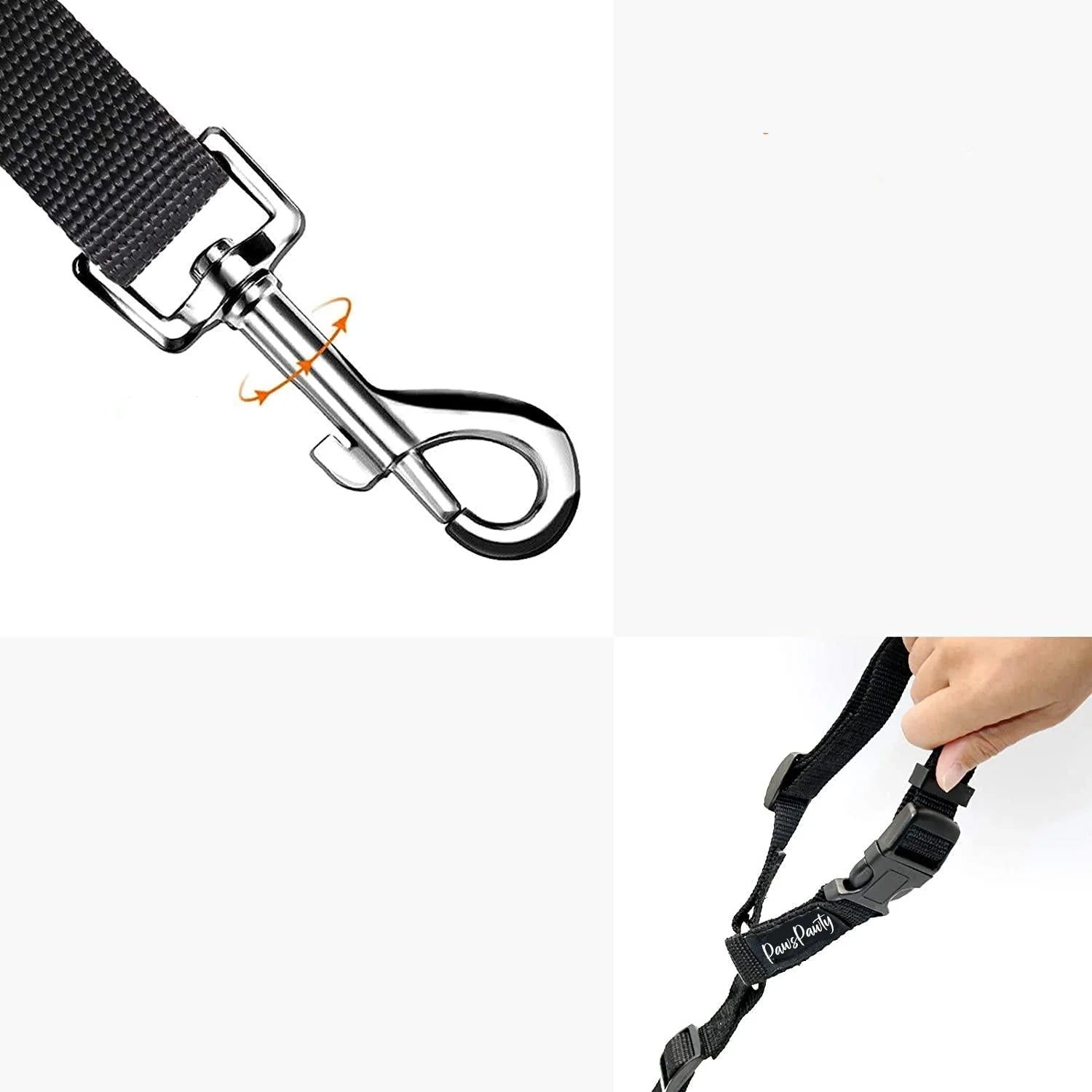 Adjustable Dog Car Seat Belt Restraint – 2 Pack Headrest Safety Leash for Pets